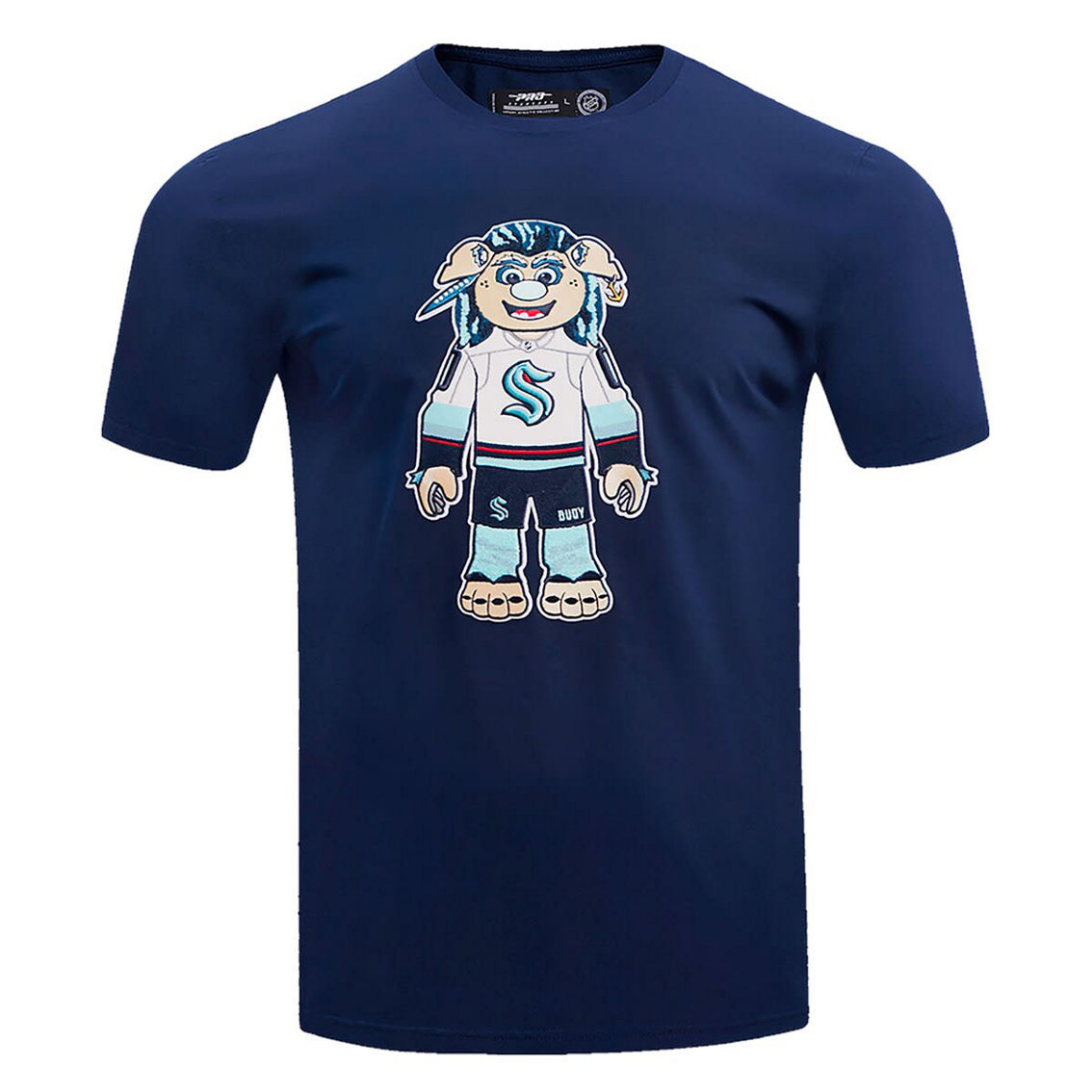 Pro Standard Men's Deep Sea Blue Seattle Kraken Mascot T-Shirt - Image 4 of 4