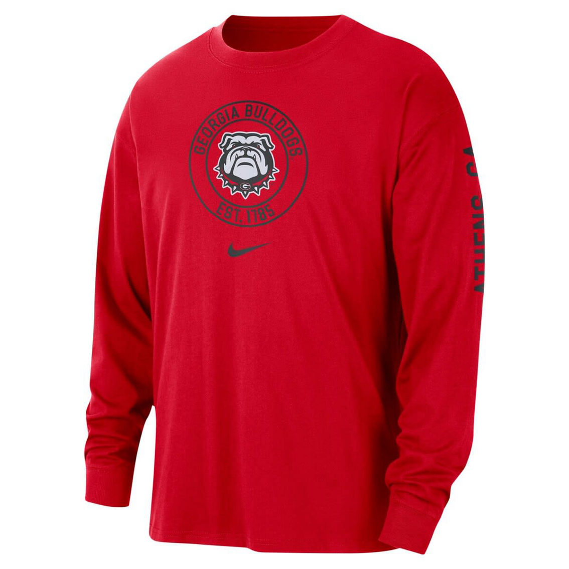 Nike Men's Red Georgia Bulldogs Heritage Max90 Long Sleeve T-Shirt - Image 3 of 4