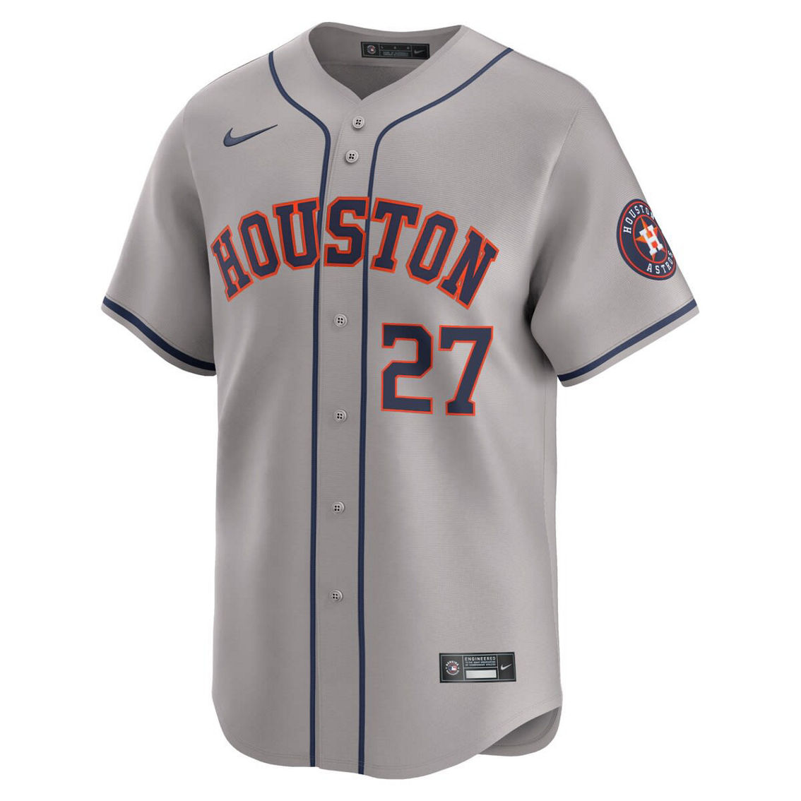 Nike Men's Jose Altuve Gray Houston Astros Away Limited Player Jersey - Image 3 of 4