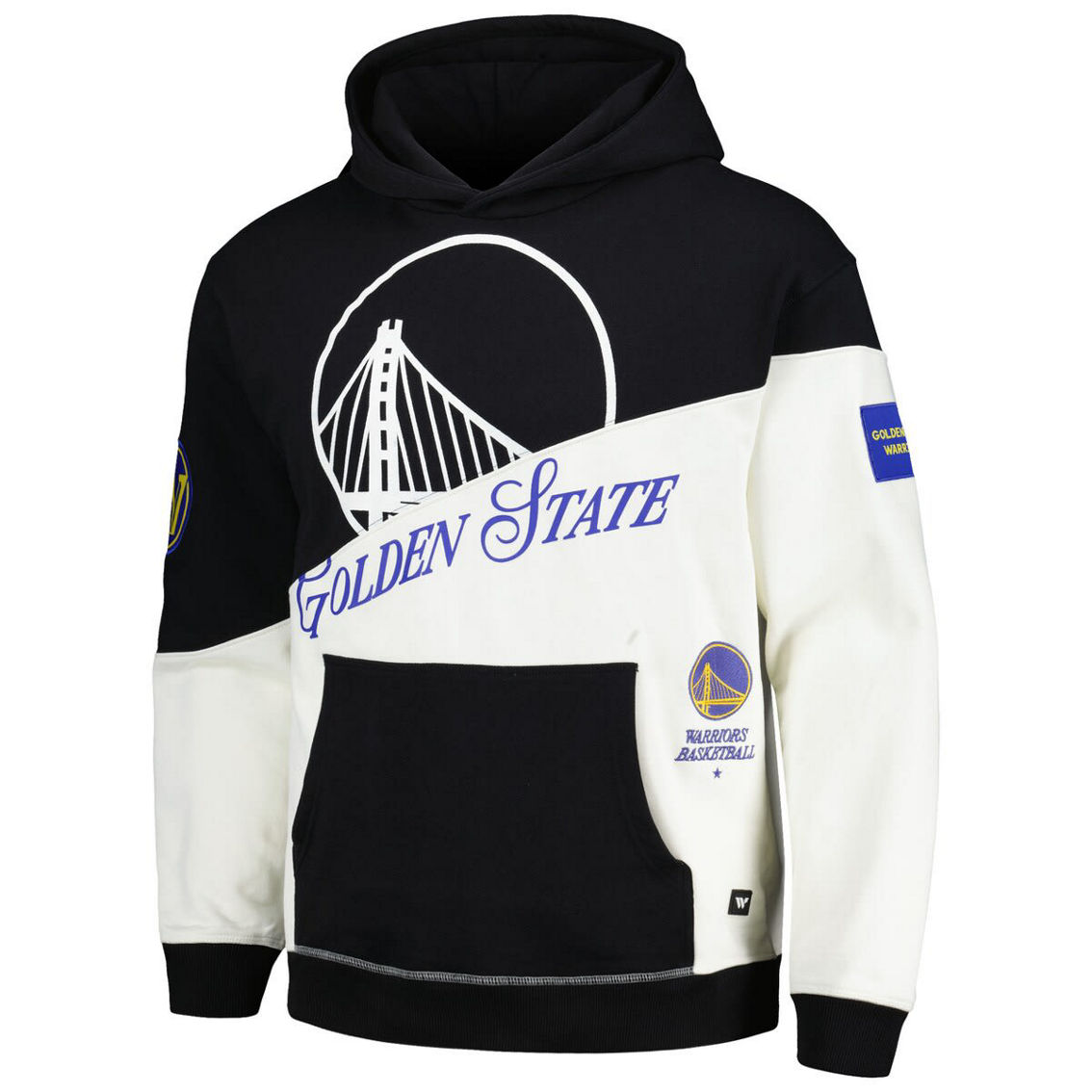 The Wild Collective Unisex Black Golden State Warriors Split Pullover Hoodie - Image 3 of 4