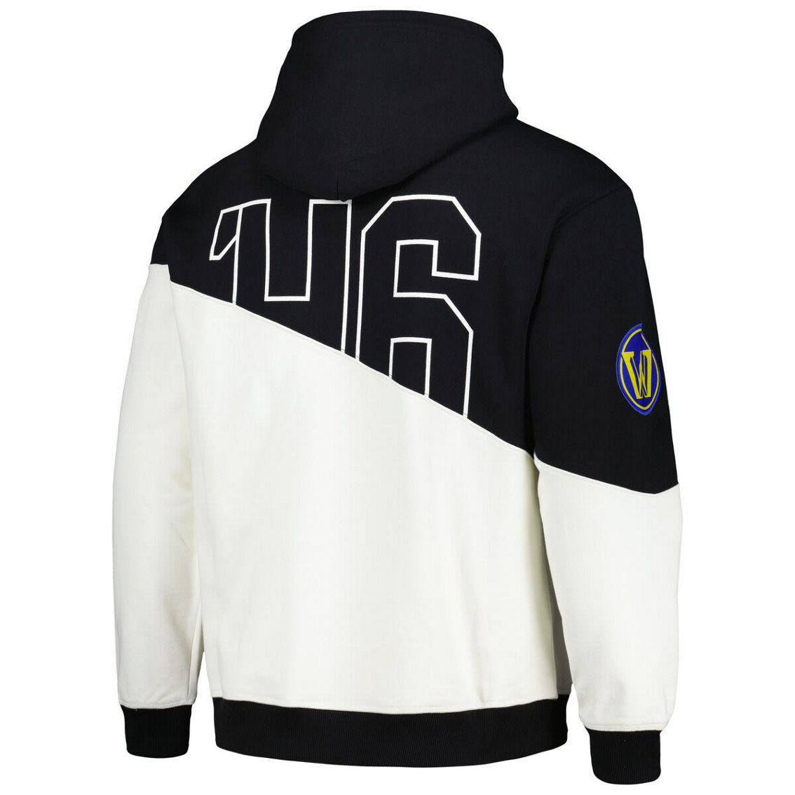 The Wild Collective Unisex Black Golden State Warriors Split Pullover Hoodie - Image 4 of 4