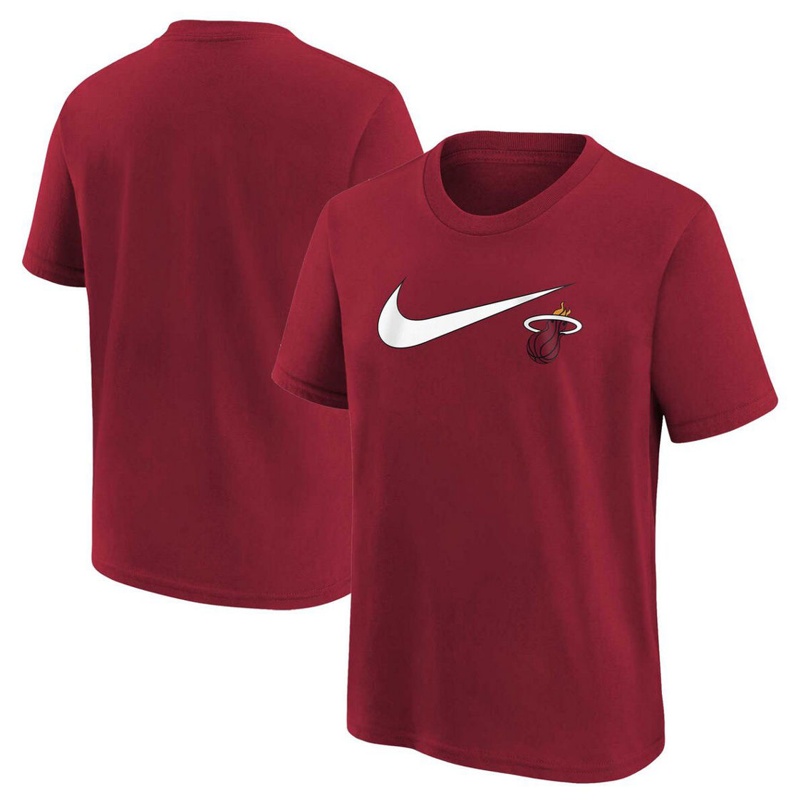 Nike Youth Red Miami Heat Swoosh T-Shirt - Image 2 of 4