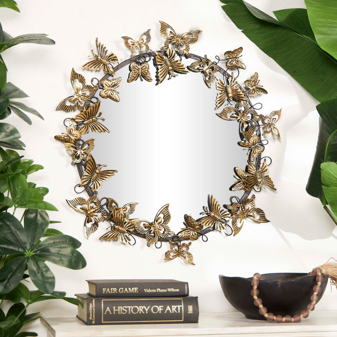 Morgan Hill Home Glam Gold Metal Wall Mirror - Image 2 of 5