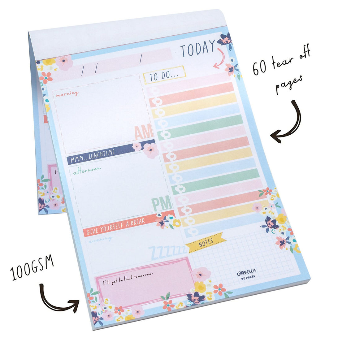 Pukka Pads Daily Planner Pad, Ditzy Floral, Pack 6 - Image 2 of 4
