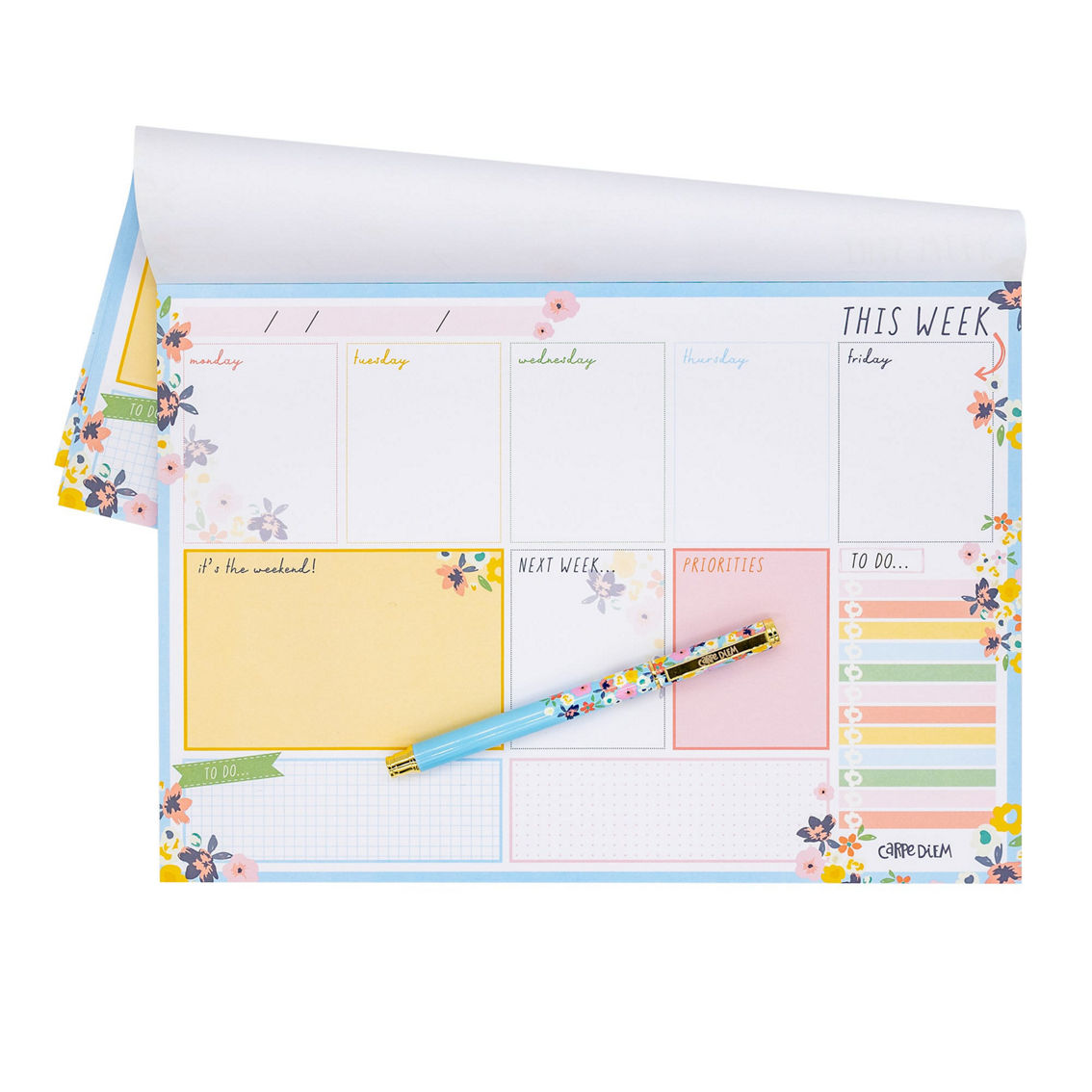 Pukka Pads Weekly Planner Pad, Ditzy Floral, Pack 6 - Image 2 of 4