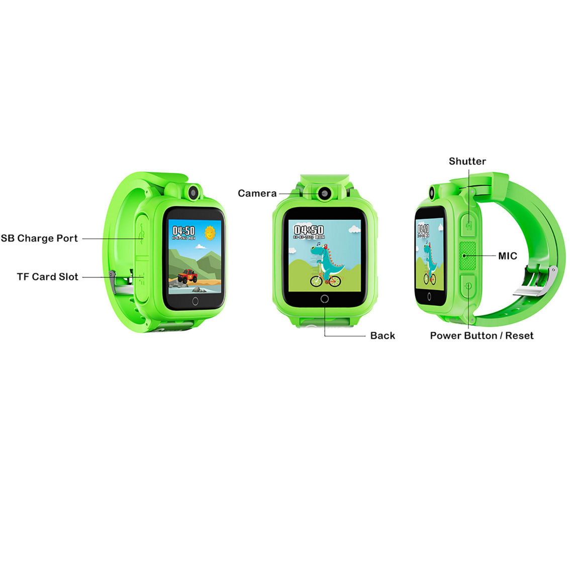 Contixo KW1 Smart Watch for Kids with Educational Games, Green - Image 2 of 4