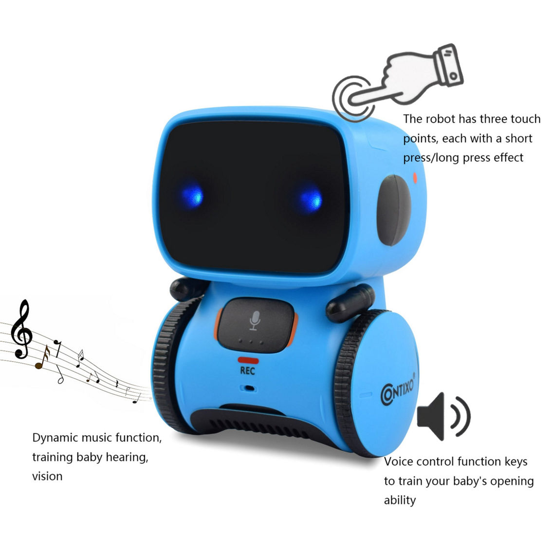 Contixo R1 Learning Educational Kids Robot, Blue - Image 3 of 4