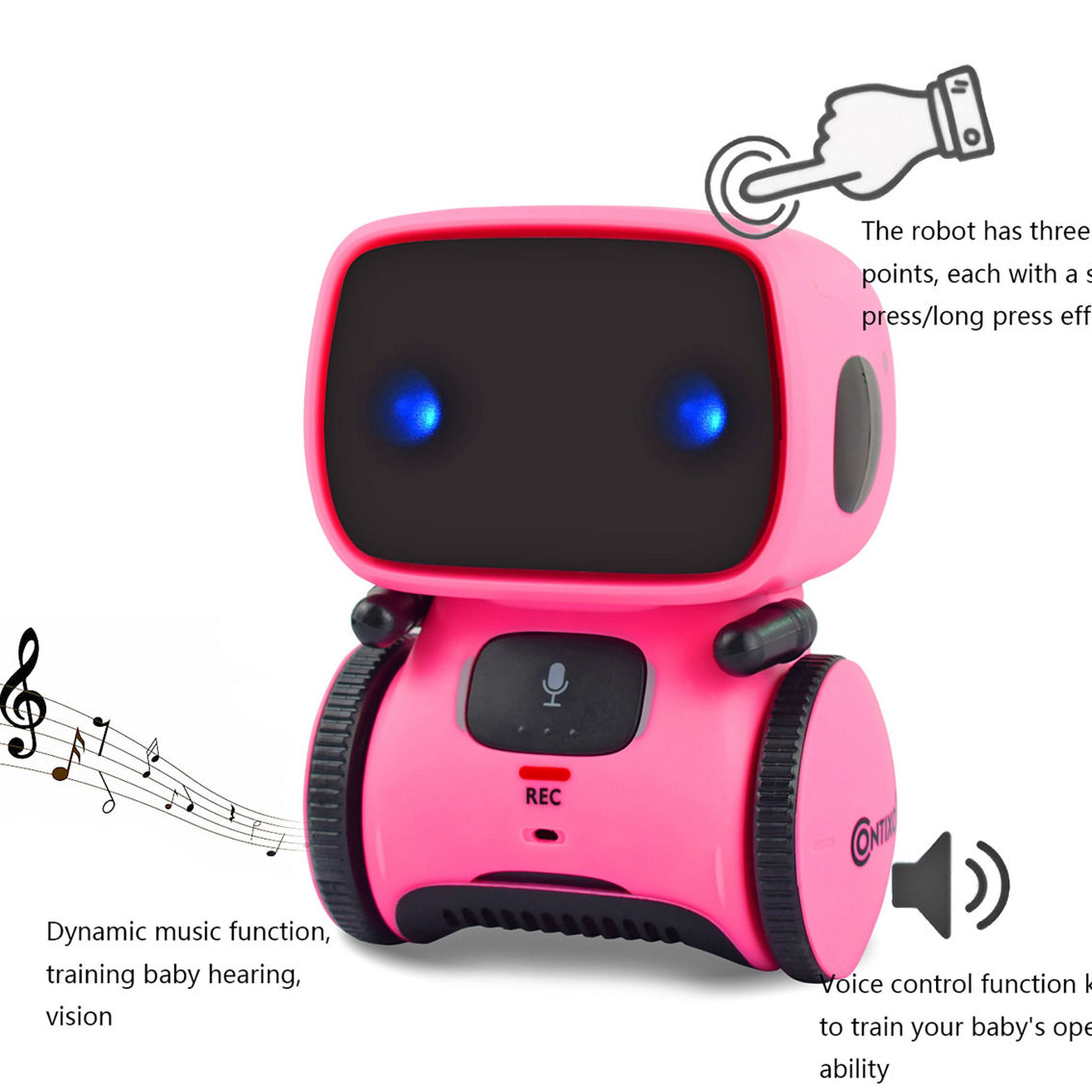 Contixo R1 Learning Educational Kids Robot, Pink - Image 3 of 4