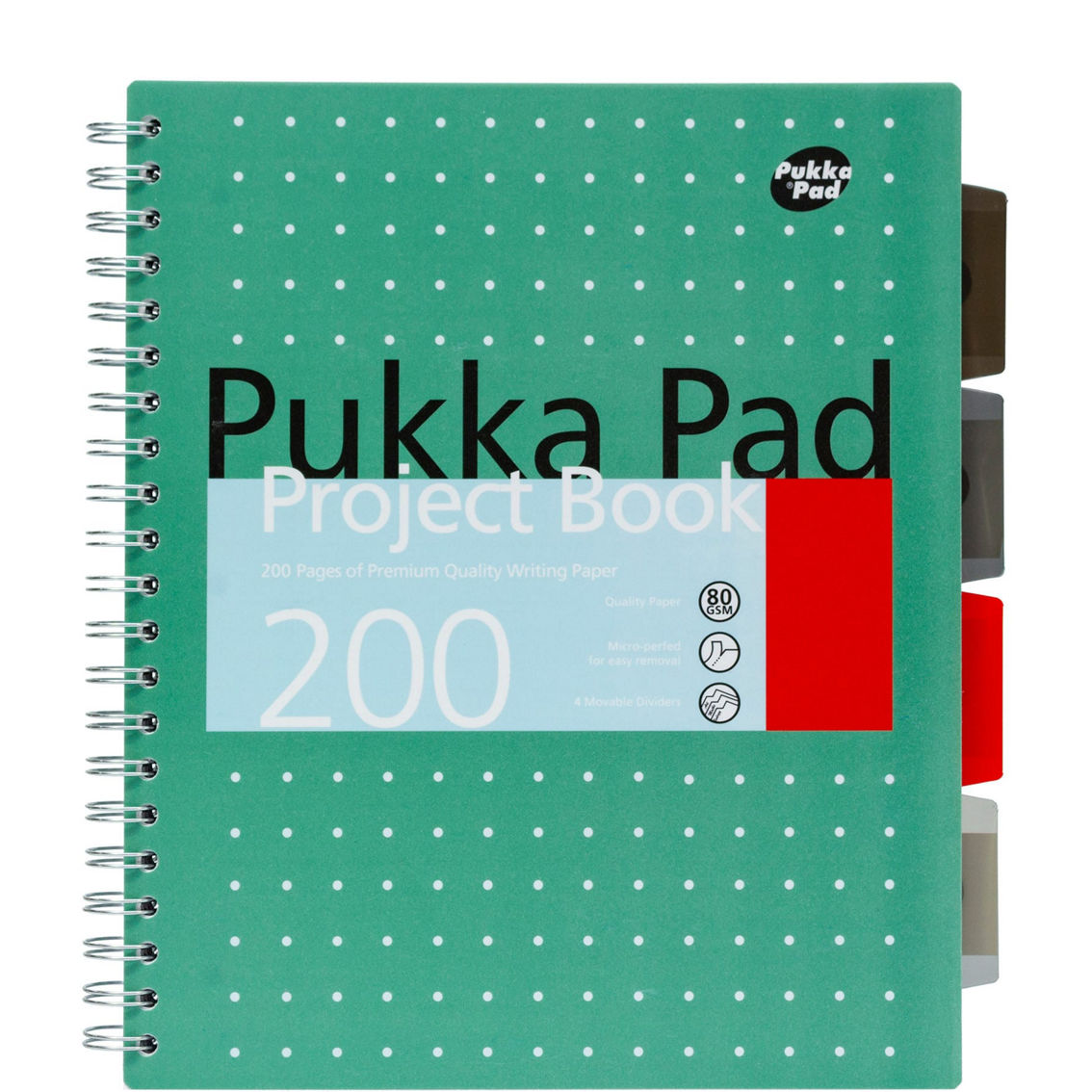 Pukka Pads Metallic Green Letter Sized Subject Divider Notebook - Pack 3 - Image 2 of 5