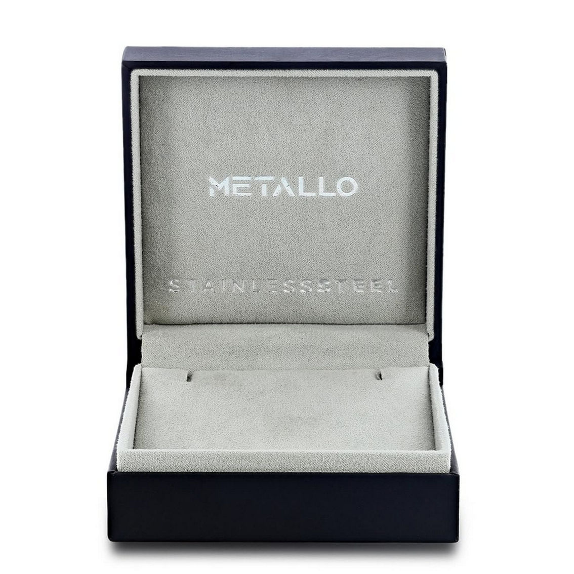 Metallo Stainless Steel Brushed & Polished CZ Cross Necklace - Image 2 of 3