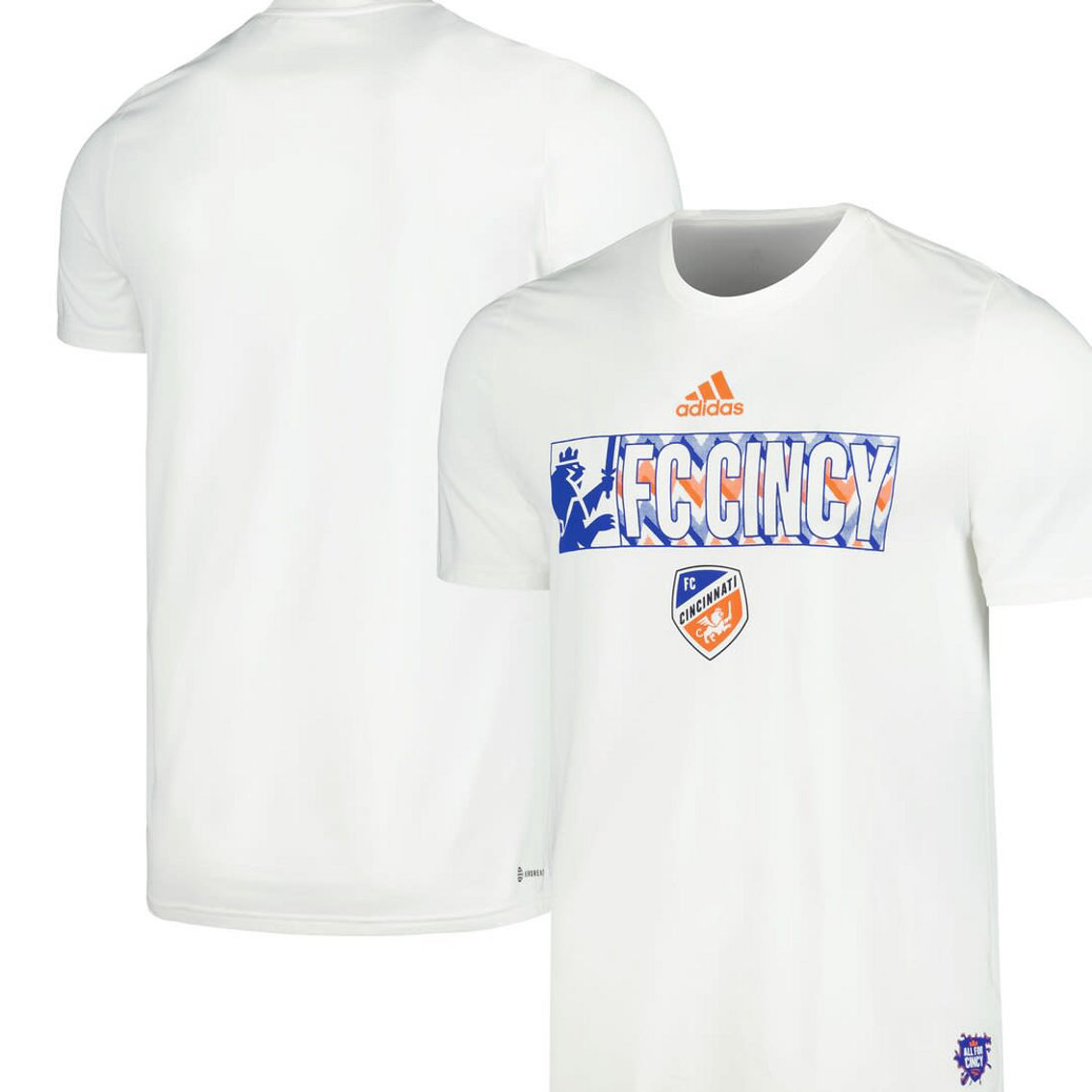 adidas Men's White FC Cincinnati 2024 Jersey Hook AEROREADY T-Shirt - Image 2 of 4