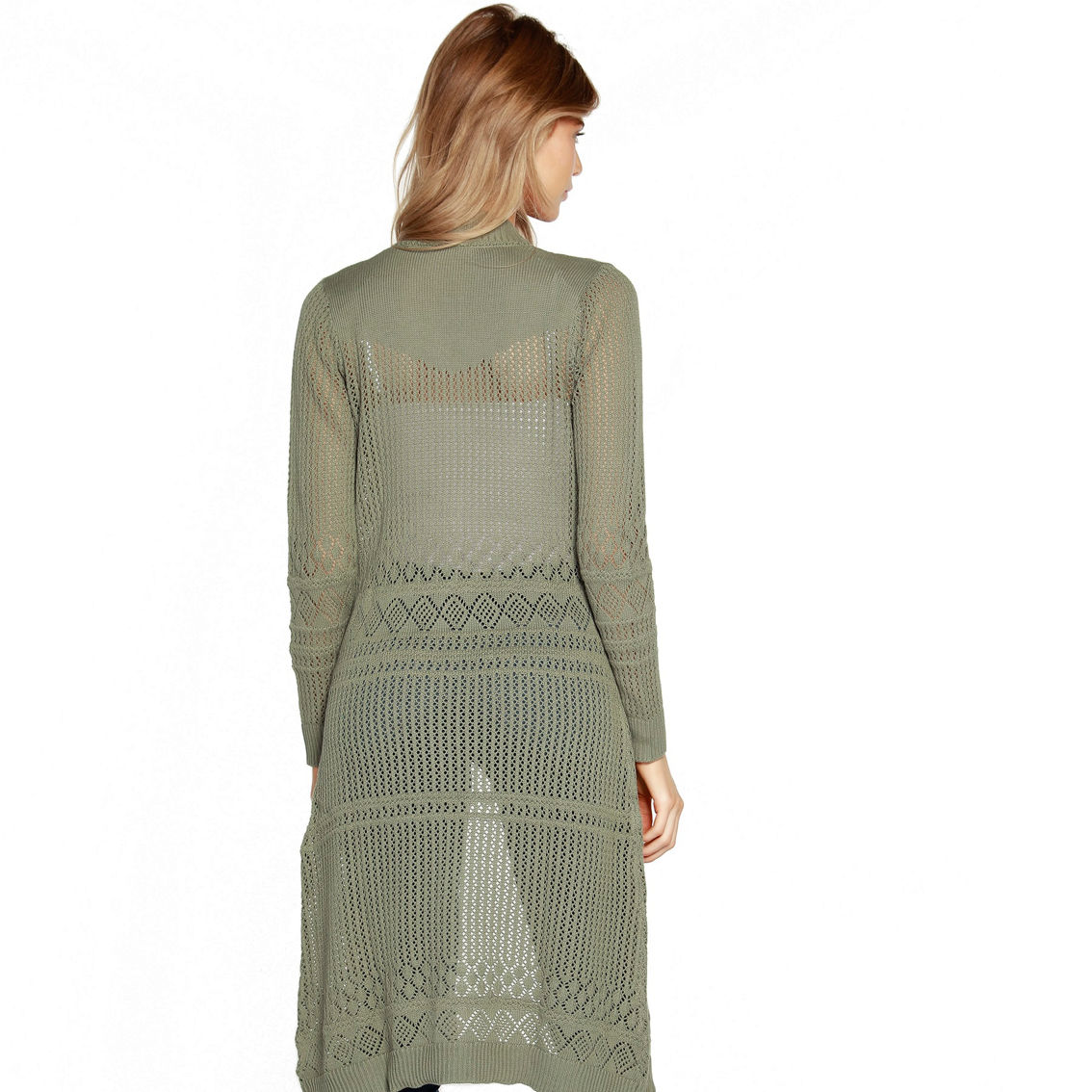 Belldini Pointelle-Stitch Duster Cardigan - Image 2 of 4