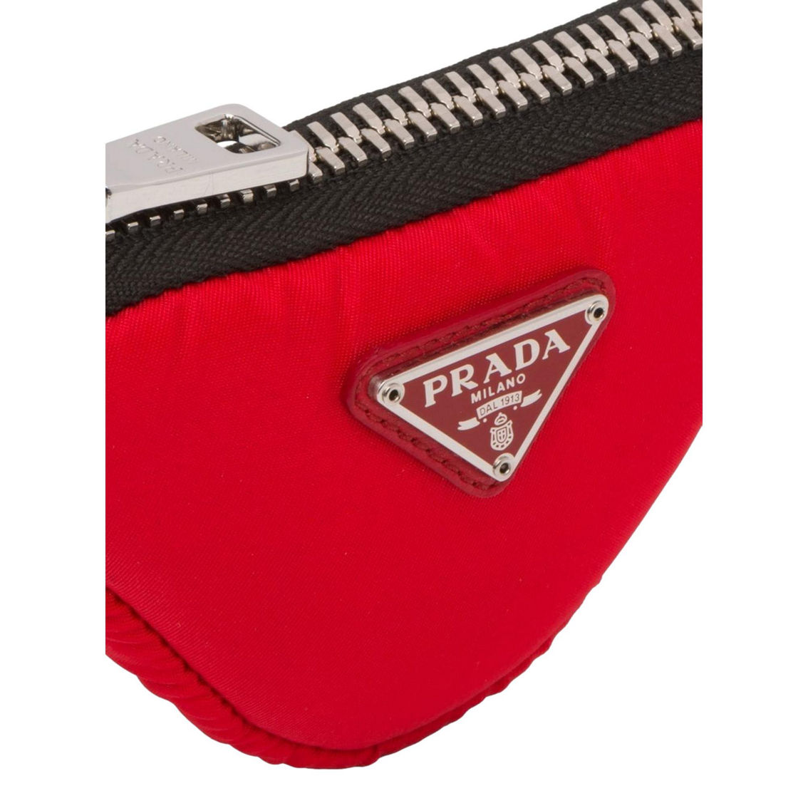 Prada Tessuto Red Nylon Cargo Mini Triangle Pouch on Lanyard Neck Bag (New) - Image 2 of 5