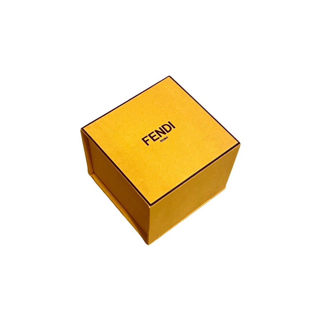 Fendi Fendigraphy Letters Gold Metal Ring Size Small (New) - Image 4 of 4