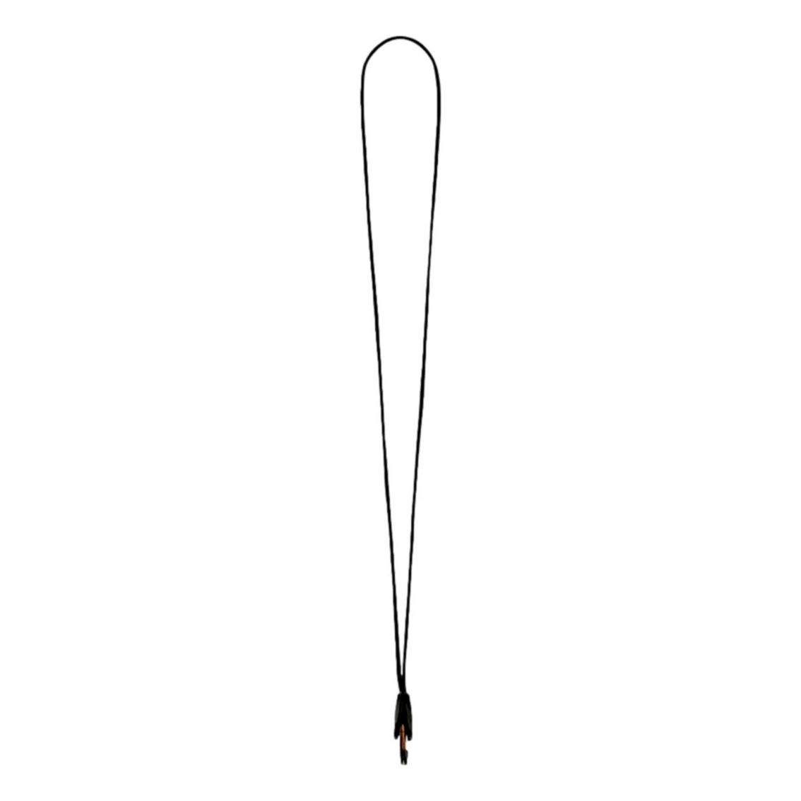 Saint Laurent Black Patent Leather Heart Keyring Necklace (New) - Image 4 of 5