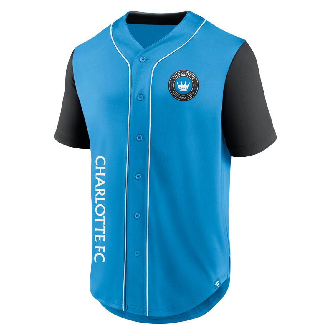 Fanatics Branded Men's Blue Charlotte FC Balance Fashion Baseball Jersey - Image 3 of 4