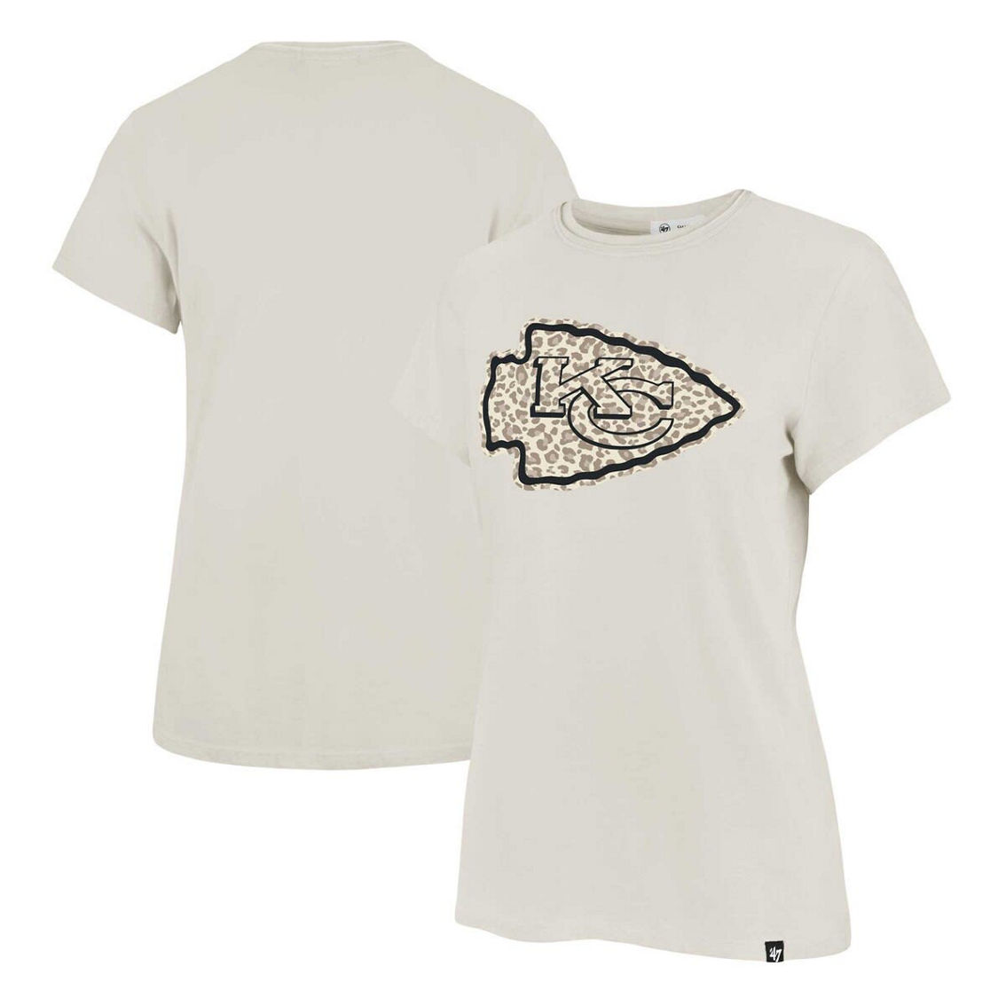 '47 Women's Cream Kansas City Chiefs Panthera Frankie T-Shirt - Image 2 of 4
