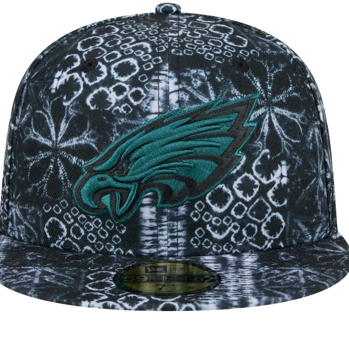 New Era Men's Black Philadelphia Eagles Shibori 59FIFTY Fitted Hat - Image 3 of 4