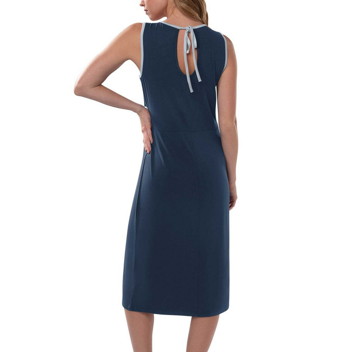 G-III 4Her by Carl Banks Women's Navy Dallas Cowboys Main Field Maxi Dress - Image 3 of 3