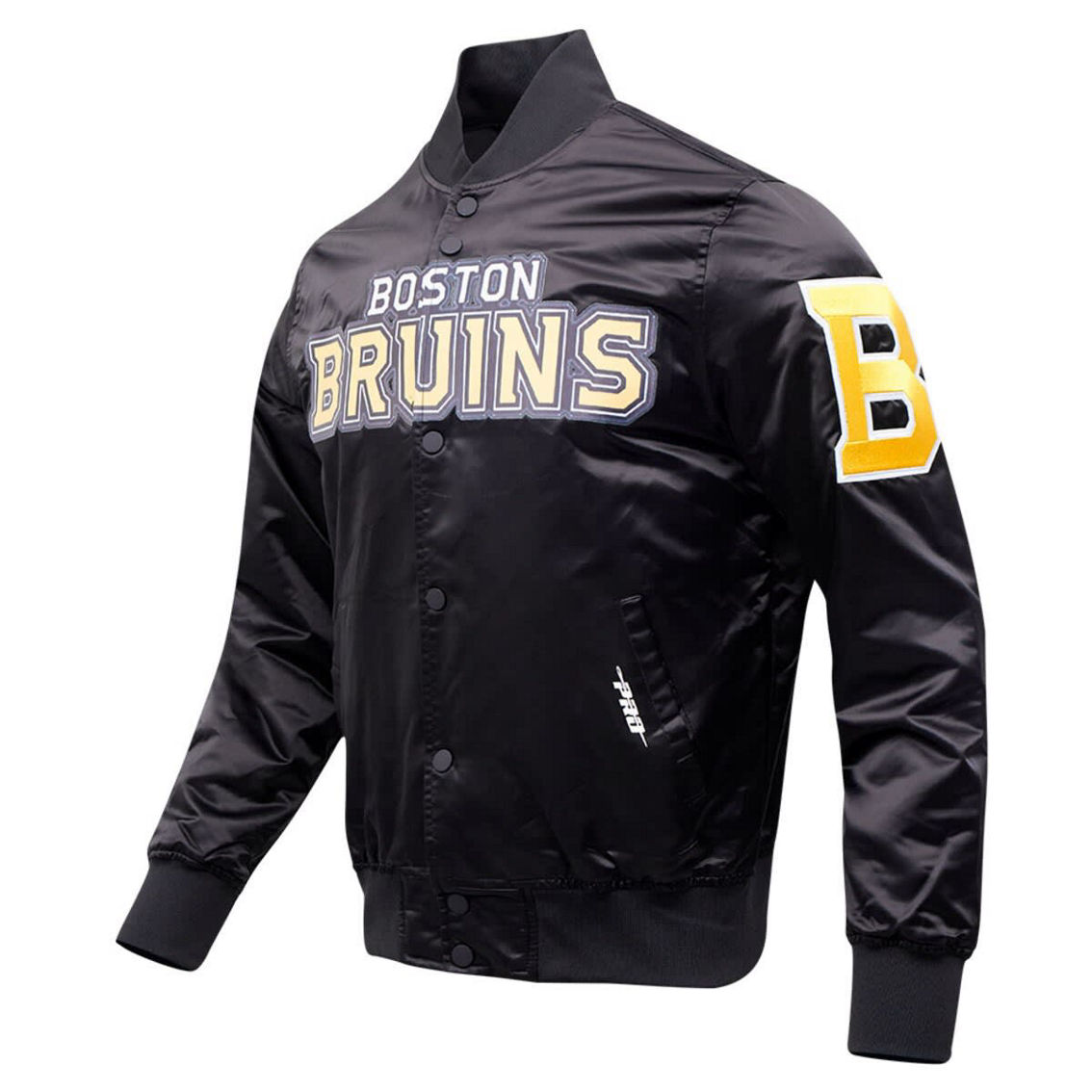 Pro Standard Men's Black Boston Bruins Classic Satin Full-Snap Jacket - Image 2 of 4