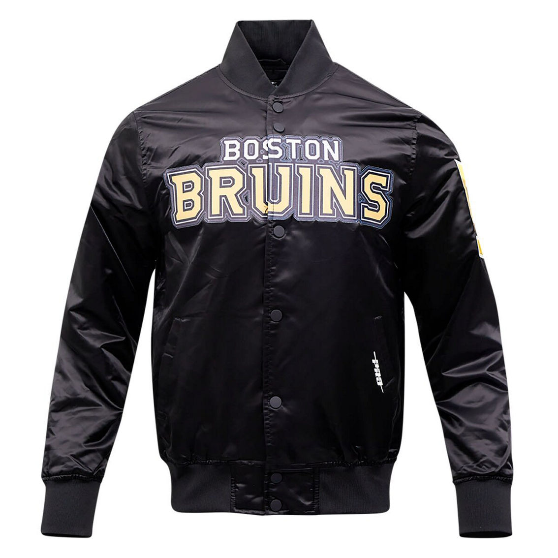Pro Standard Men's Black Boston Bruins Classic Satin Full-Snap Jacket - Image 3 of 4