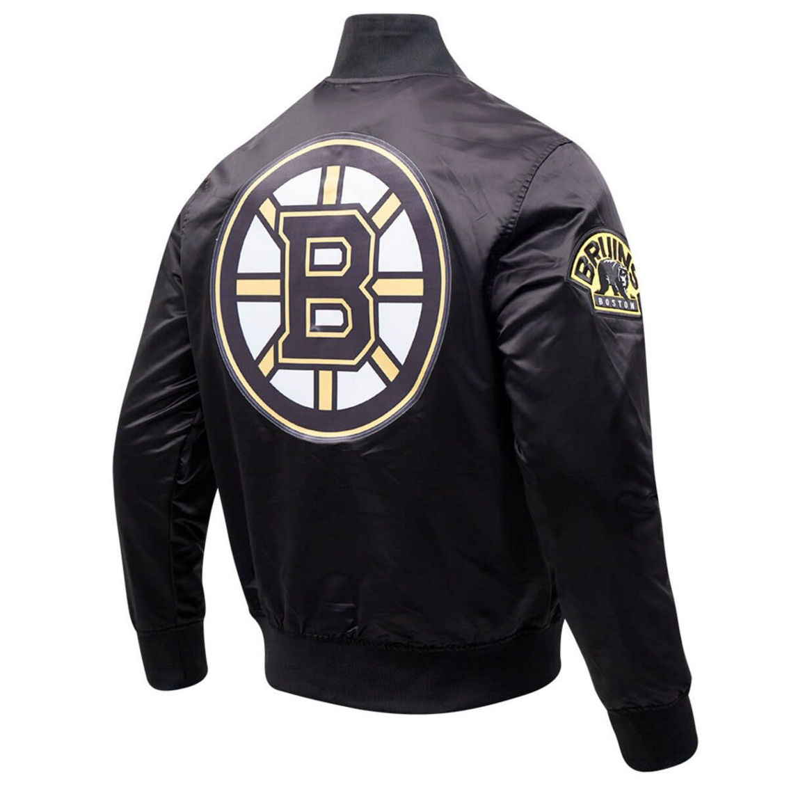 Pro Standard Men's Black Boston Bruins Classic Satin Full-Snap Jacket - Image 4 of 4