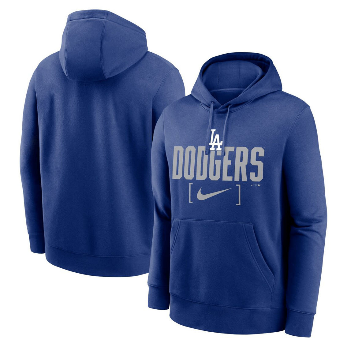 Nike Men's Royal Los Angeles Dodgers Club Slack Pullover Hoodie - Image 2 of 4