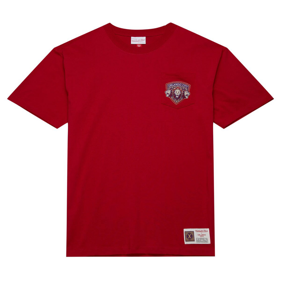 Mitchell & Ness Men's Red Orlando City SC 10th Anniversary Premium Pocket T-Shirt - Image 3 of 4