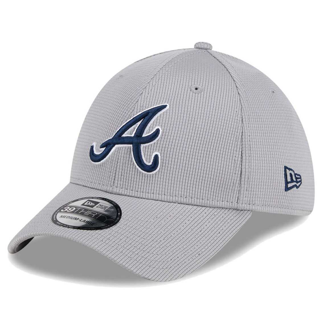 New Era Men's Gray Atlanta Braves Active Pivot 39THIRTY Flex Hat - Image 2 of 4