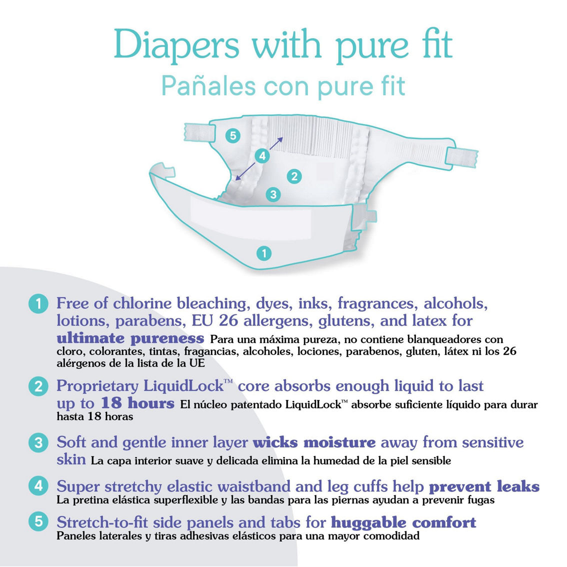 PurePail Disposable Diapers with Pure Fit - Image 2 of 5