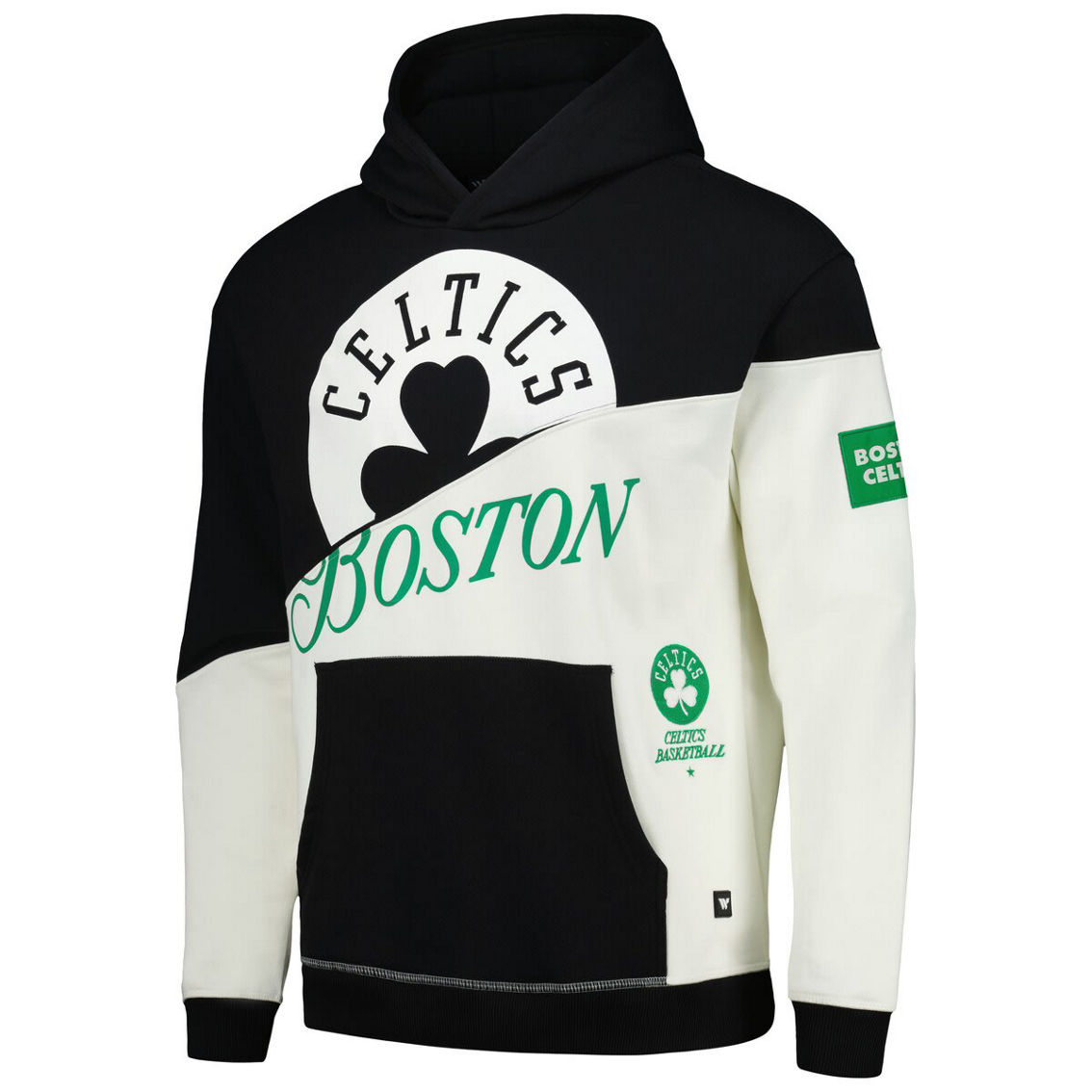 The Wild Collective Unisex Black Boston Celtics Split Pullover Hoodie - Image 3 of 4
