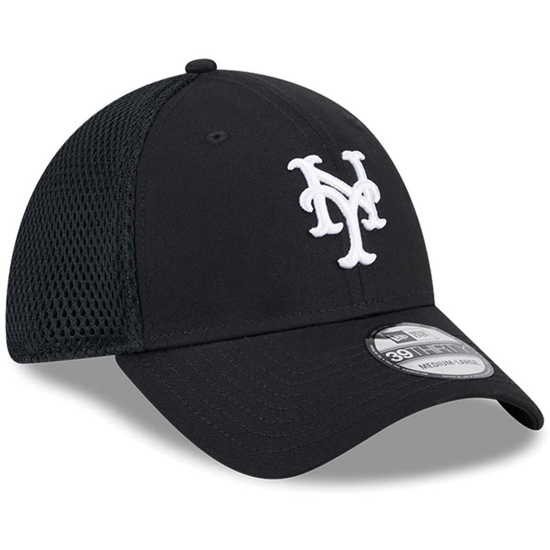 New Era Men's New York Mets Evergreen Black & White Neo 39THIRTY Flex Hat - Image 4 of 4