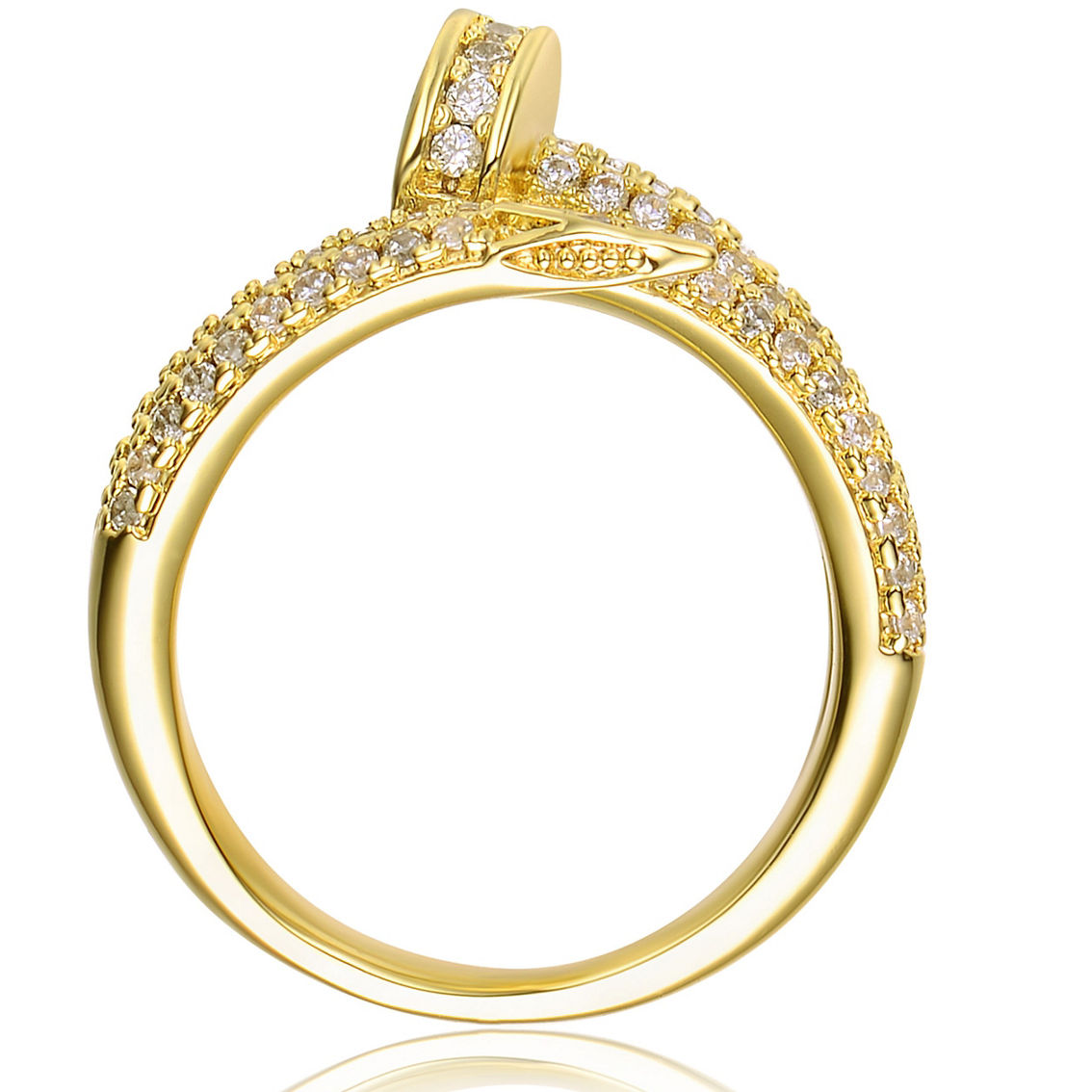 Gold Plated with Cubic Zirconia Ring - Image 2 of 3