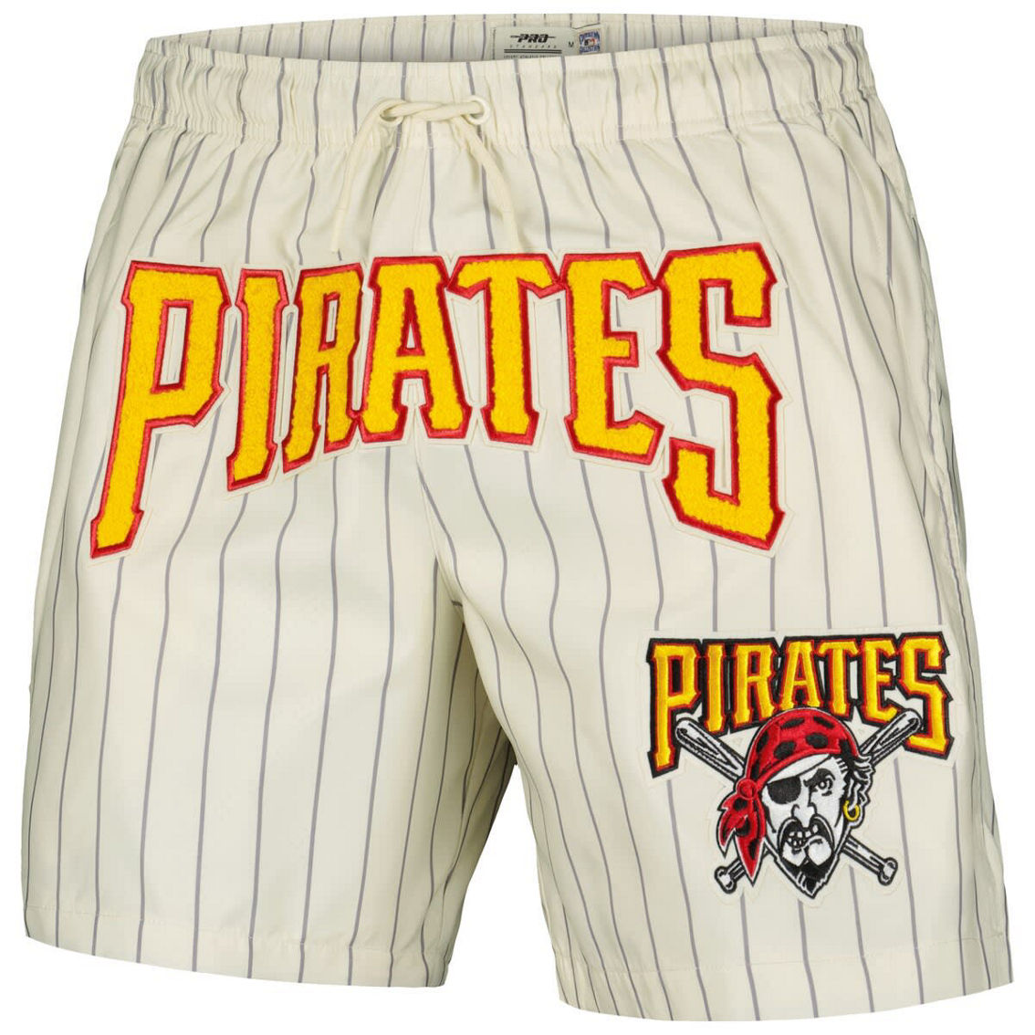 Pro Standard Men's Cream Pittsburgh Pirates Pinstripe Retro Classic Woven Shorts - Image 3 of 4