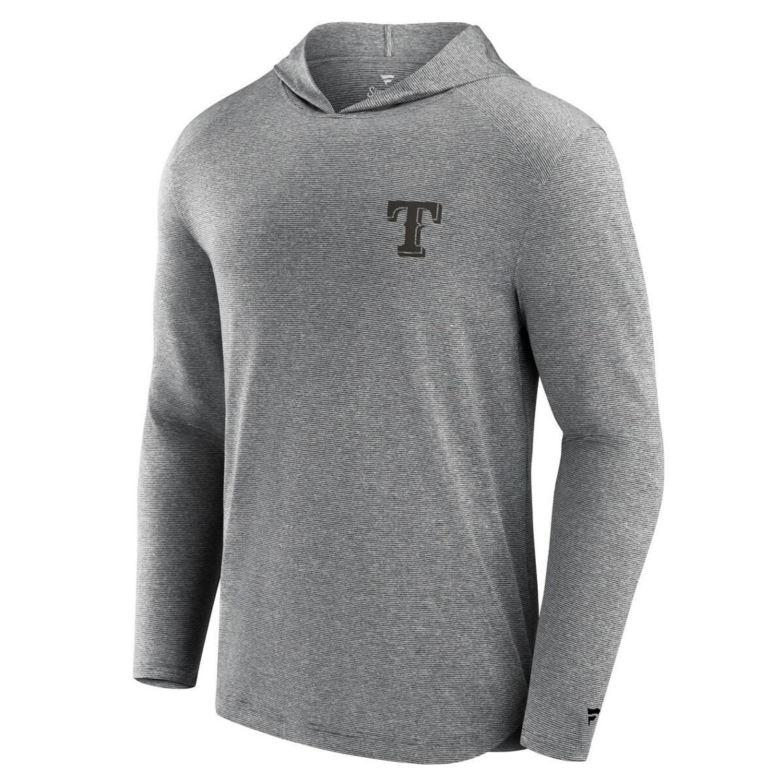 Men's Fanatics Signature Black Texas Rangers Lightweight Hoodie T-Shirt - Image 3 of 4