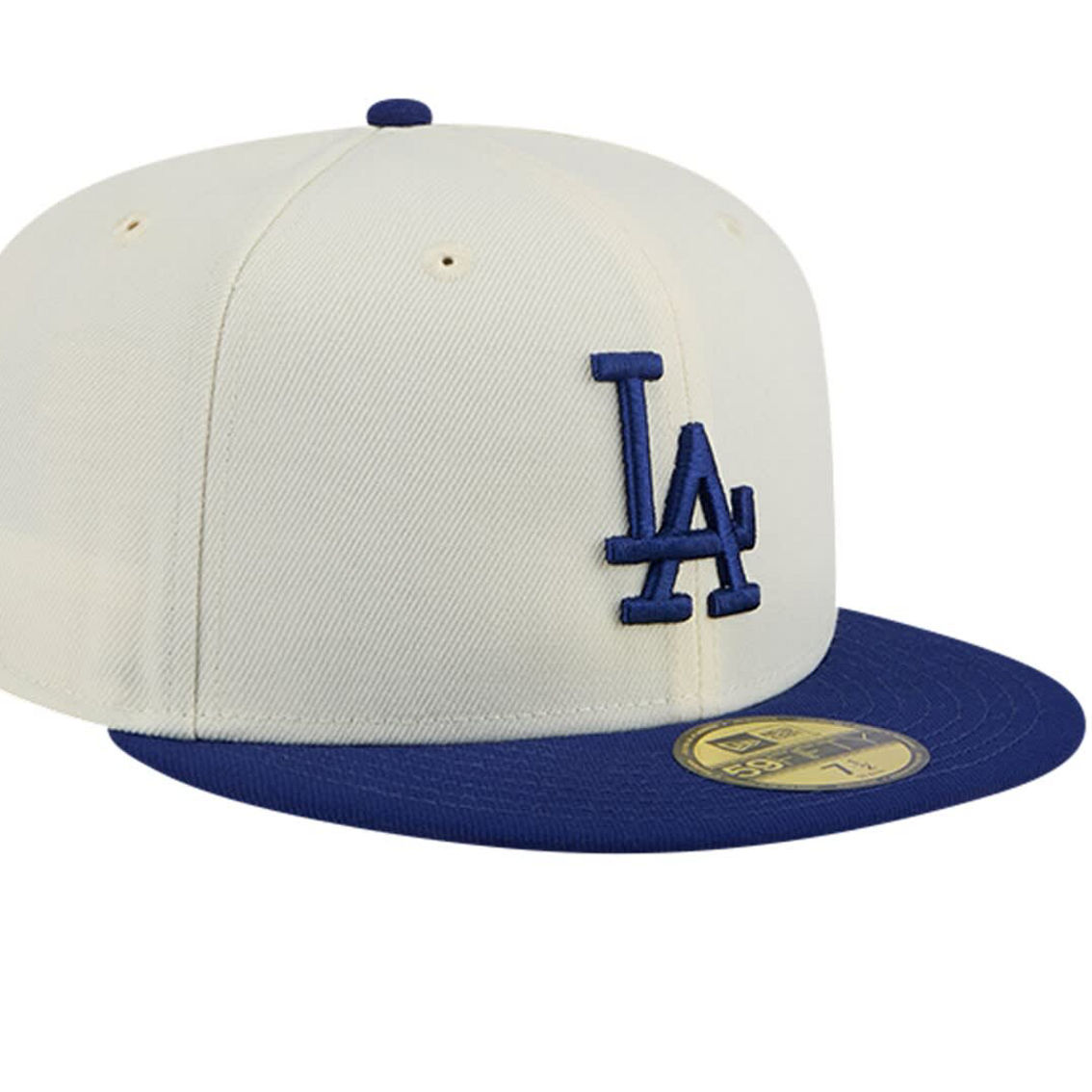 New Era Men's Cream Los Angeles Dodgers Evergreen Chrome 59FIFTY Fitted Hat - Image 4 of 4