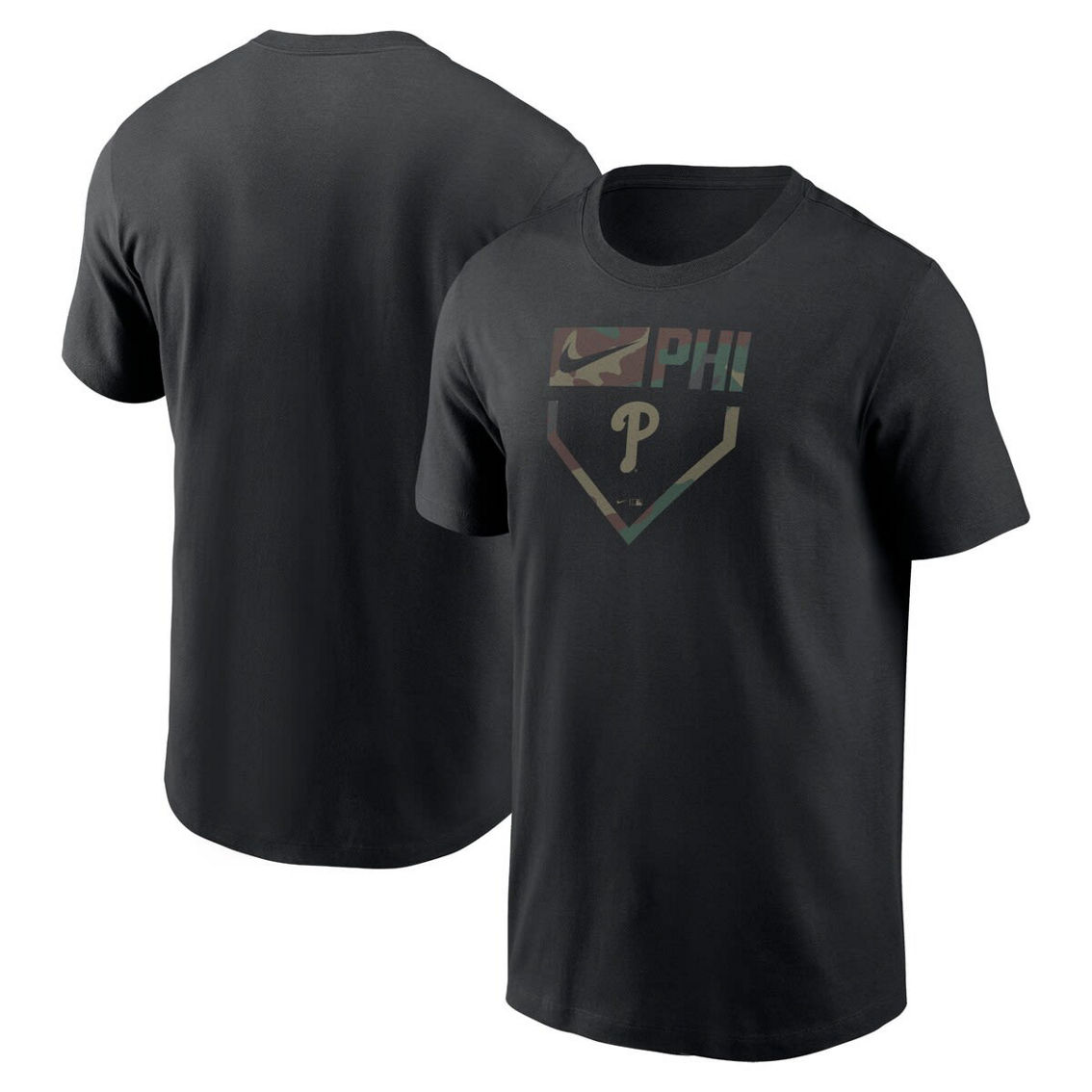 Nike Men's Black Philadelphia Phillies Camo T-Shirt - Image 2 of 4