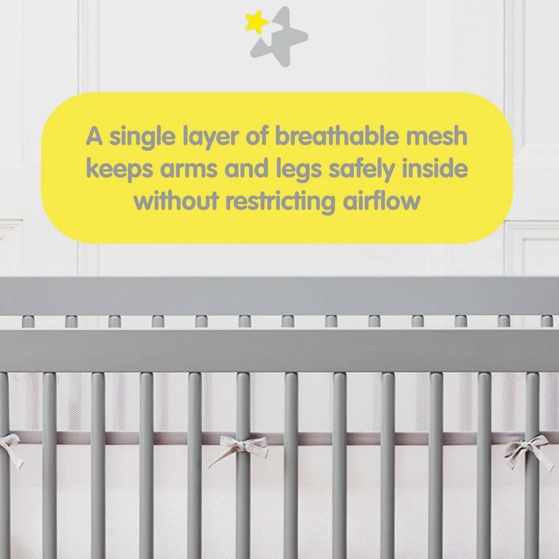 BreathableBaby Breathable Mesh Liner For Full-Size Cribs, Classic - Image 4 of 5