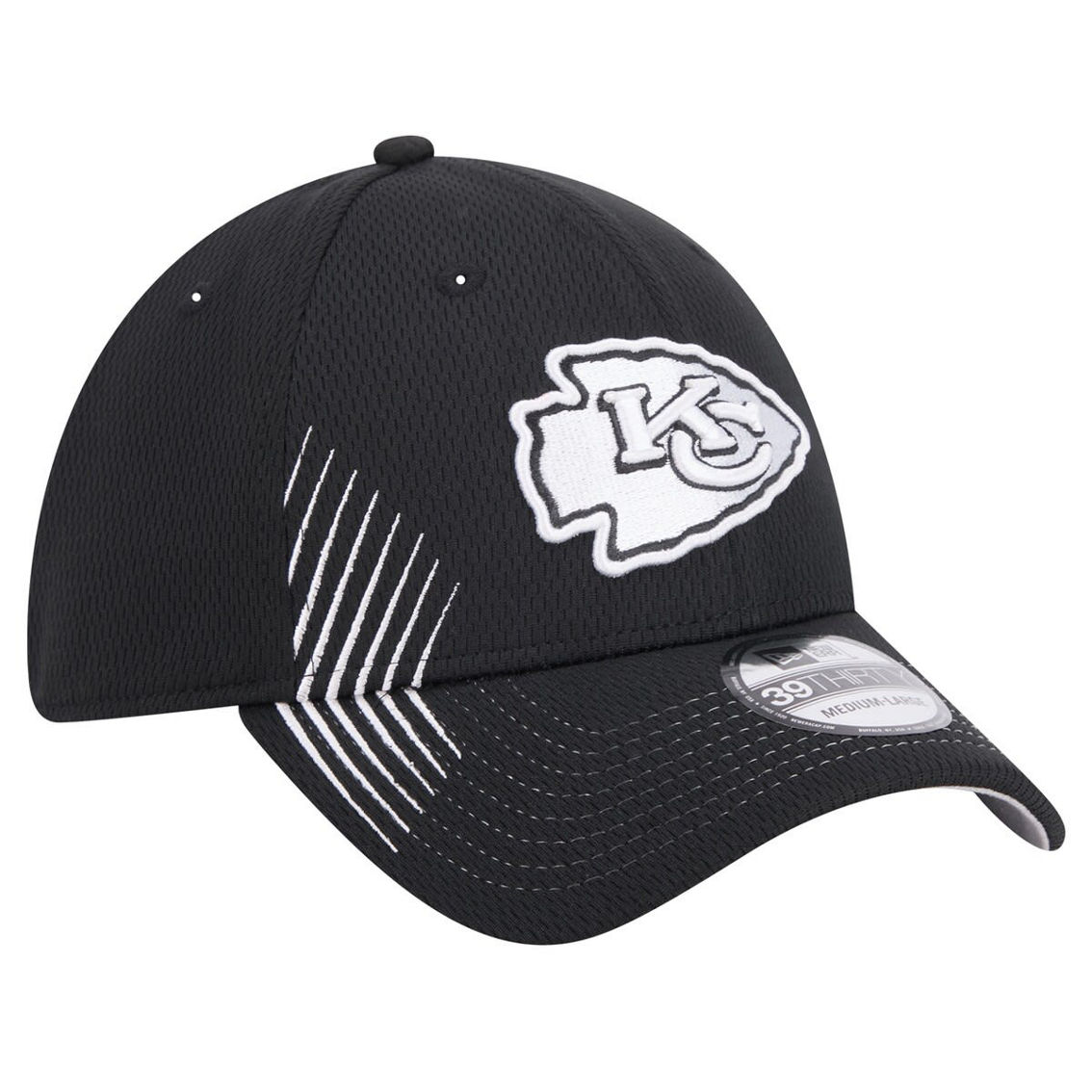 New Era Men's Black Kansas City Chiefs Active 39THIRTY Flex Hat - Image 4 of 4