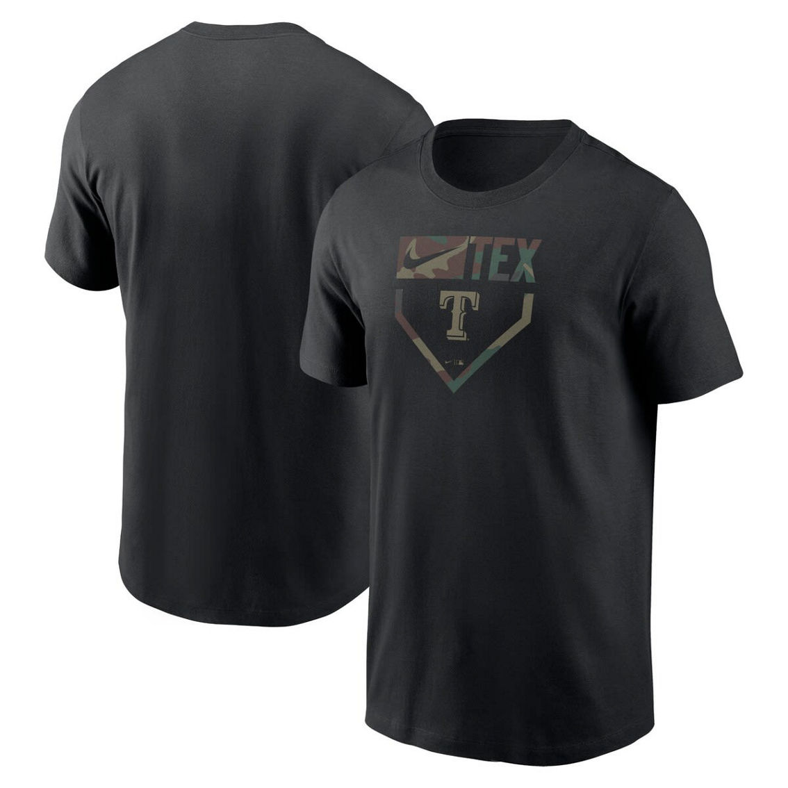 Nike Men's Black Texas Rangers Camo T-Shirt - Image 2 of 4