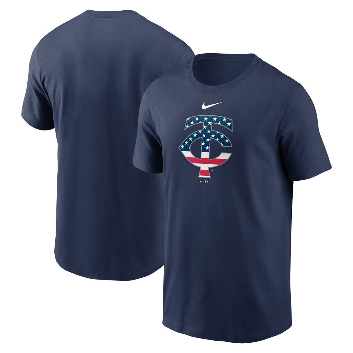 Nike Men's Navy Minnesota Twins Americana T-Shirt - Image 2 of 4
