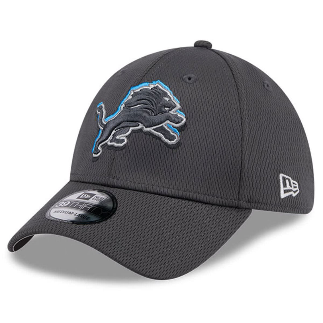 New Era Men's Graphite Detroit Lions 2024 NFL Draft 39THIRTY Flex Hat - Image 4 of 4