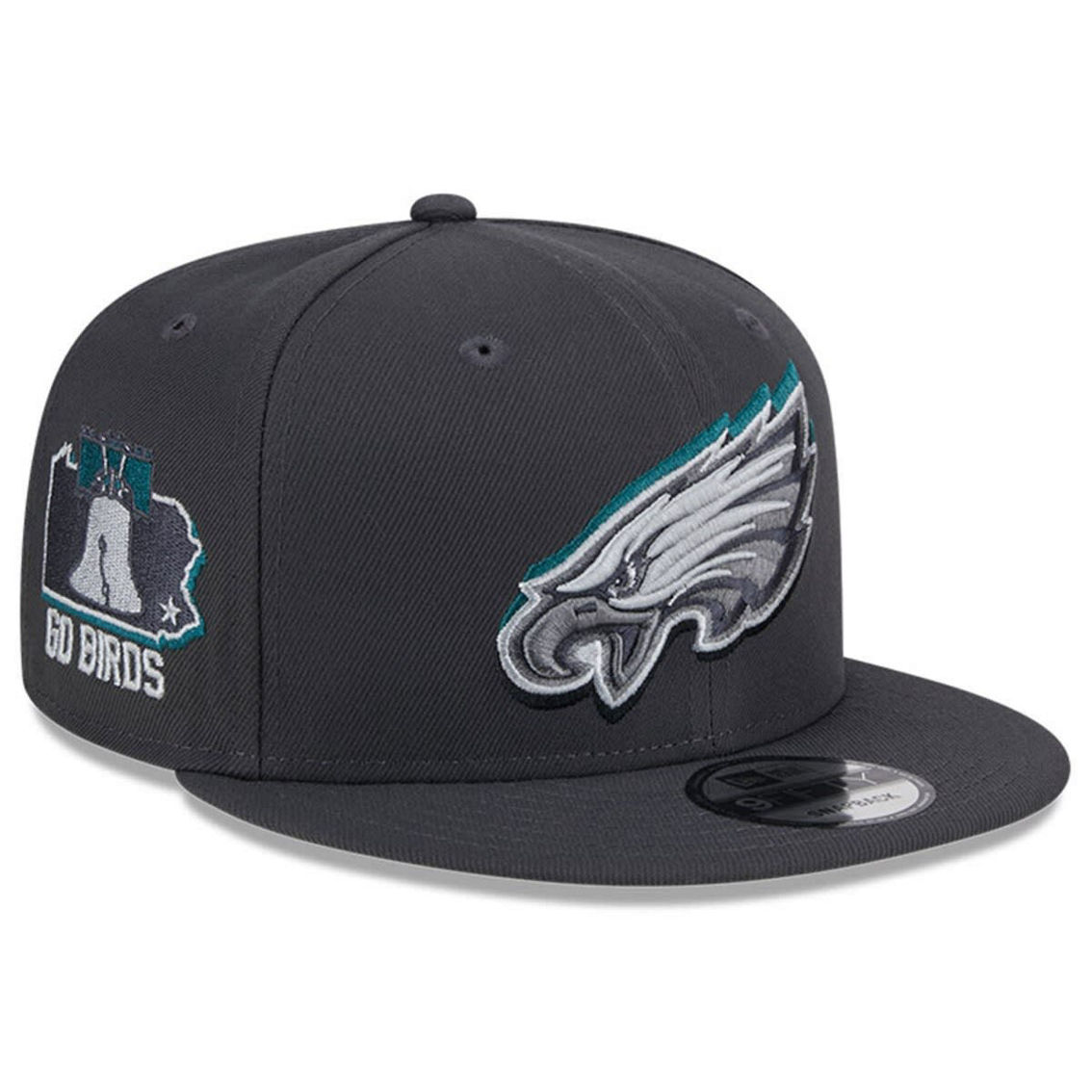 New Era Men's Graphite Philadelphia Eagles 2024 NFL Draft 9FIFTY Snapback Hat - Image 2 of 4