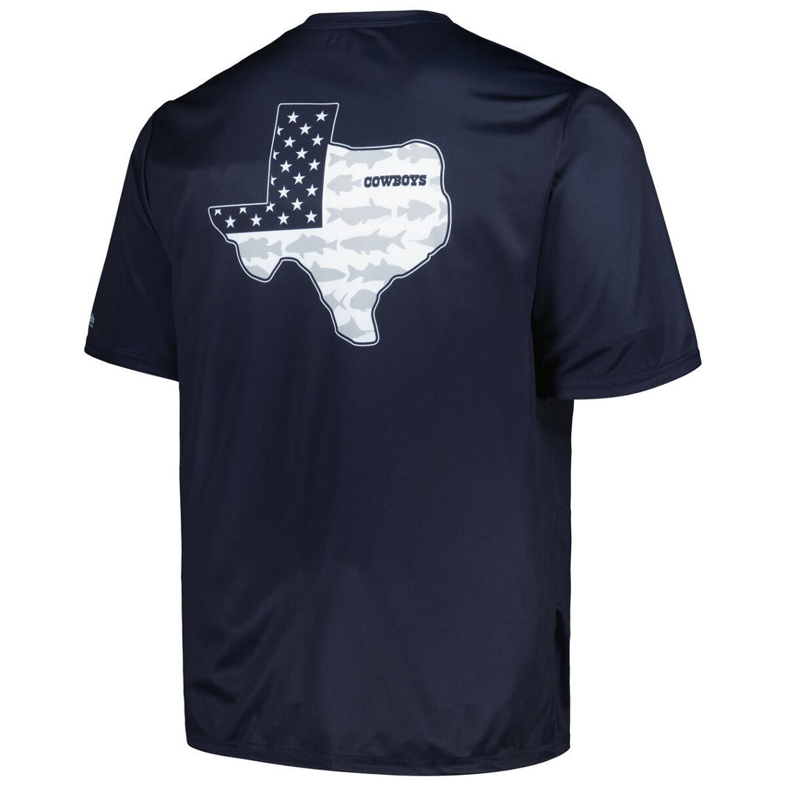 Columbia Men's Navy Dallas Cowboys Terminal Tackle Omni-Shade Texas T-Shirt - Image 4 of 4
