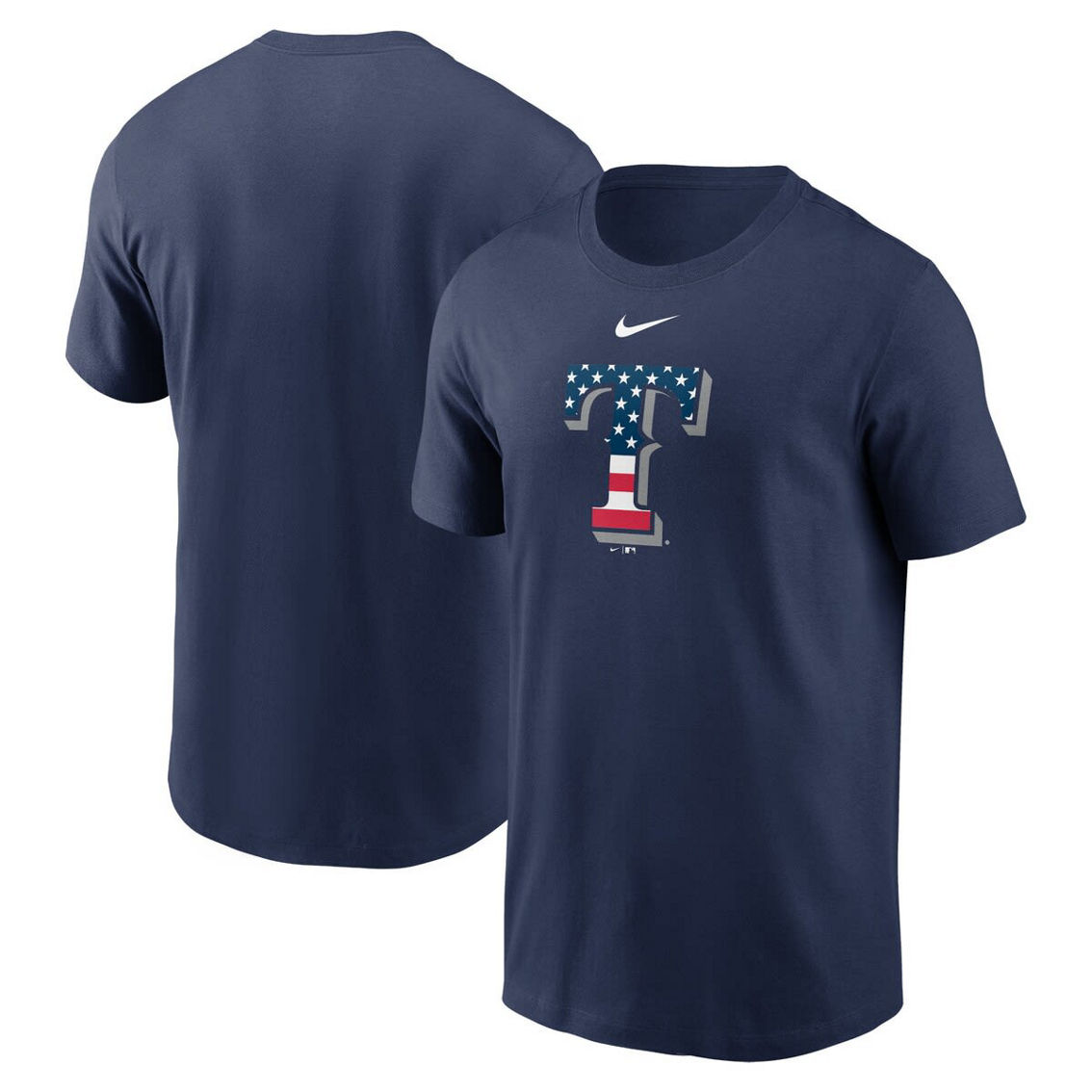 Nike Men's Navy Texas Rangers Americana T-Shirt - Image 2 of 4