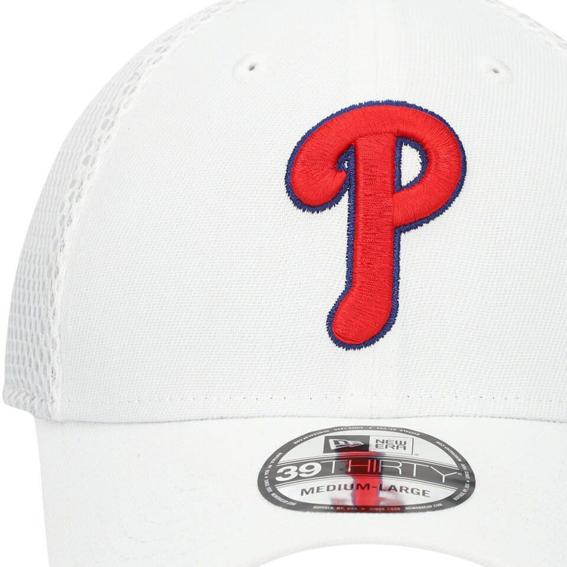 New Era Men's White Philadelphia Phillies REPREVE Neo 39THIRTY Flex Hat - Image 3 of 4
