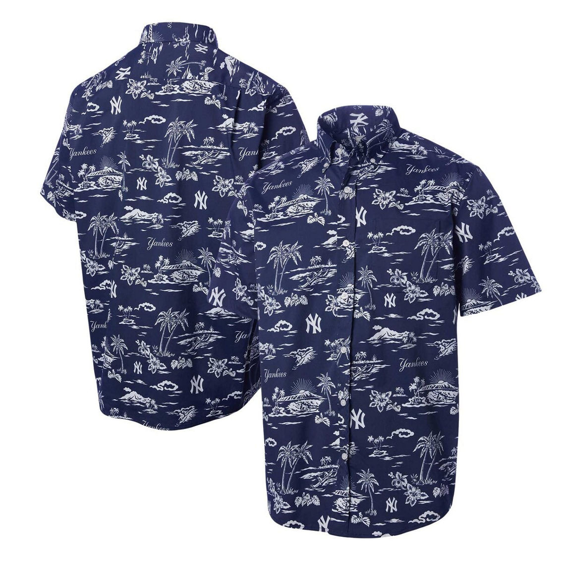 Reyn Spooner Men's Navy New York Yankees Kekai Button-Down Shirt - Image 2 of 4