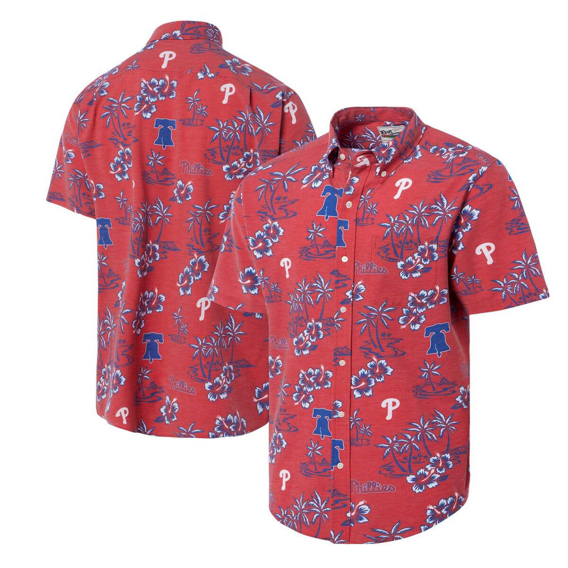 Reyn Spooner Men's Red Philadelphia Phillies Kekai Button-Down Shirt - Image 2 of 4