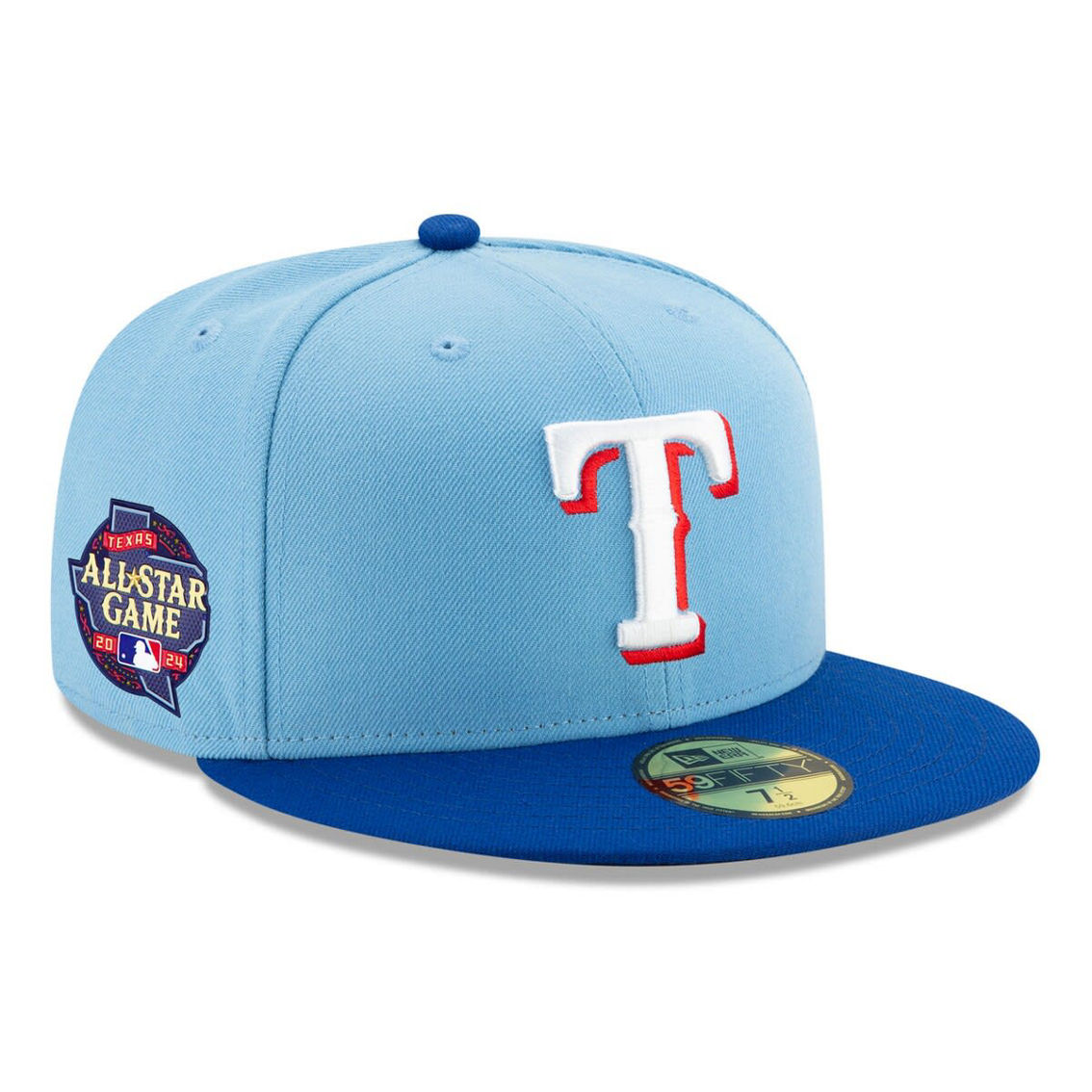 New Era Men's Light Blue Texas Rangers 2024 All-Star Game 59FIFTY Fitted Hat - Image 2 of 4