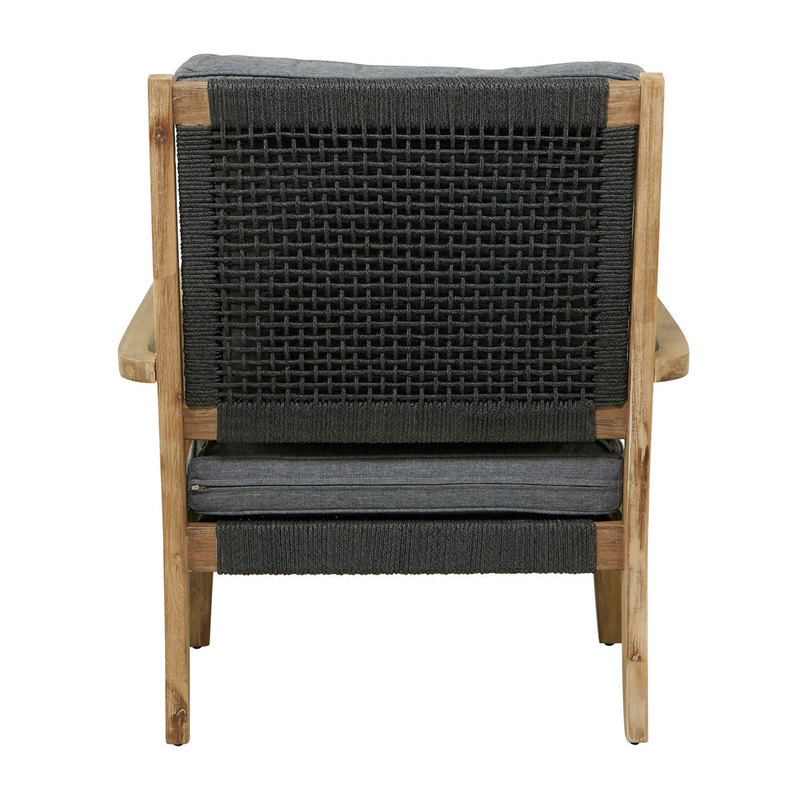 Morgan Hill Home Contemporary Dark Gray Wood Outdoor Chair - Image 3 of 5